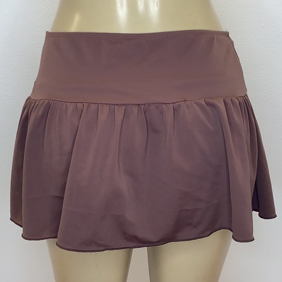 Banish brown mini spandex ruffle skirt size xtra large New With Tags - Picture 3 of 3